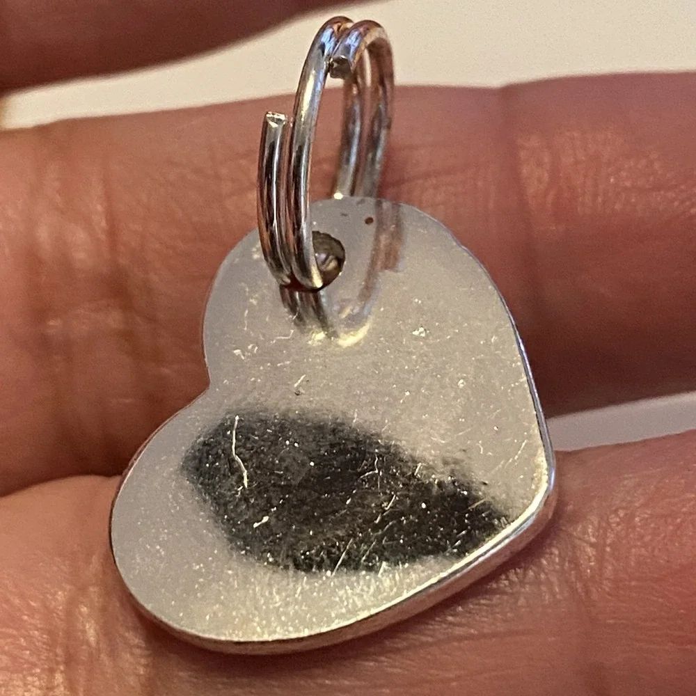 Paw Print Charm Or Pendant Heart Paws Cat Dog Pet Lover Gift Silvertone